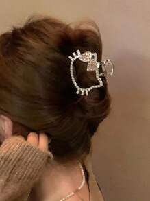 Sanrio Sanrio Hello Kitty Shiny Sequin Hair Clip - Cute Cartoon Mini Metal Hair Clip, Alloy Metal Bohemian Simple Oval Hair Accessory, Y2K Sweet Style Women's Accessories Valentine's Day - Back To School Gift Fashion Hair Accessories Beauty Claw Clips Boho Hair Claw