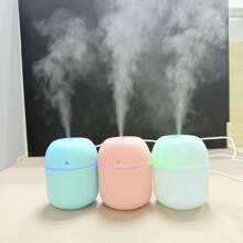 1 pièce / 2 pièces d'humidificateurs portables, de purificateurs d'air miniatures, de diffuseurs d'arômes - équipés de lampes de bureau à LED, dotés de veilleuses de chevet de type nébuliseur, convenant à diverses applications, capables d'humidifier l'air, avec des couleurs vives, émettant en continu des parfums, créant une atmosphère relaxante, convenant à la décoration de la maison, à la décoration de la chambre en tant que cadeaux, anniversaires, souvenirs de remise de diplômes, etc.