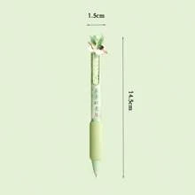 Poetisches Jiangnan Chinesischer Stil Retraktiler Gelstift Set mit Acryl Aufnähern für hohe ästhetische Anziehungskraft, dieses Set ist perfekt als Geschenk zum Schulbeginn und mehr. Schulmaterial, Rückkehr zur Schule