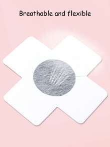 1 Pair Of Random Chest Patches, Breathable Beauty Patches, Disposable Printed Cross Chest Patches, Sexy And Erotic Breast Patches