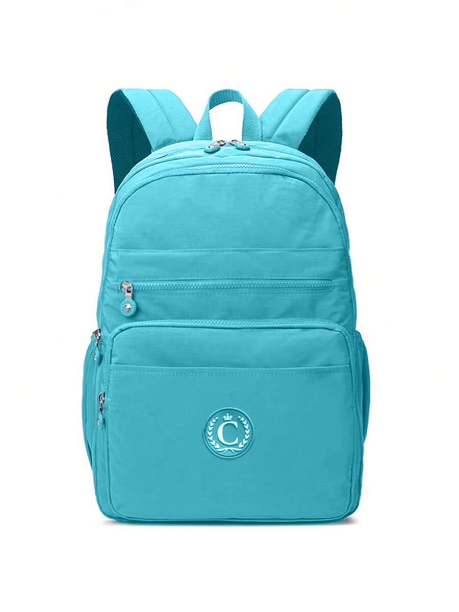 Large Backpack 5 Compartments Durable Travel Gym Work College - Baby Blue - View 1