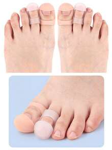 2 件柔软手指和脚趾套、脚趾分离垫、摩擦保护