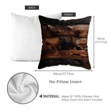 TOPSSCTR 2pcs Throw Pillow Cover, Pillowcases, Retro Wood Grain Pattern Pillowcases, Cabin Style Pillowcases, Single-Sided Printing, Suitable For Sofa, Living Room, Bedroom Car Cushions, Home Decoration, No Pillow Core