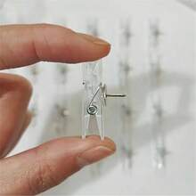 用于照片和文件的20件装透明塑料推针夹-用于办公室公告板和家居装饰的带夹子的多用途拇指夹