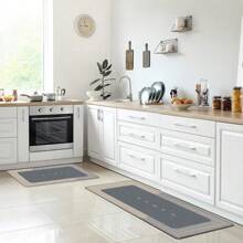 1pc Simple Color Kitchen Mat, Quick Drying Pad - Bathroom, Living Room, Hotel, Easy To Clean, Washable, Carpet, Kitchen Accessory