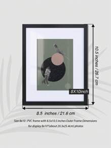 Luxury PVC Picture Frame In Classic Matte Black – High-Quality Shatter-Resistant Acrylic Glass, 4x6/5x7/8x8/8x10/11x14/12x16-Inch, Available In Multiple Sizes For Wall-Mounted Or Tabletop Display. Perfect For Enhancing Home Decor, 30x40/30x30/20x25/20x20cm, For Star/Moon