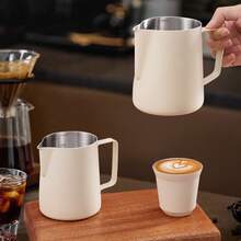 Bình tạo bọt sữa 12oz, vòi phun hơi nước cho máy pha cà phê espresso, bình hấp sữa bằng thép không gỉ để tạo hình cappuccino latte art, kèm bút trang trí, thích hợp cho mùa tựu trường. - Nhiều màu - Xem 8