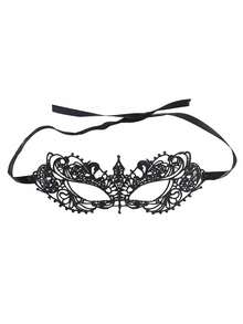 1pc Women's Elegant Lace Masquerade Mask - Fabric Queen Style Half Face Mask, Suitable For Cosplay, Party And Events, Rave