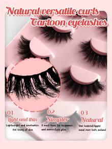 4 Cặp/gói Lông Mi Giả Dày, Lông Mi Chồn, Mắt Mèo Dài 8D Khối Lượng Lông Mi Giả Foxy Eye Lifting Look Mở Rộng Toàn Bộ Lông Mi Dải Để Kéo Dài Và Làm Dày Góc Ngoài Mắt Của Bạn Để Trang Điểm Làm Đẹp - màu đen - Xem 7