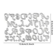 Troqueles de corte de metal con diseño de letras del alfabeto para nuevas manualidades de hacer tarjetas, scrapbooking y suministros artesanales - Plateado - Ver 9