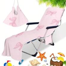 1 pieza Funda de silla de playa de secado rápido de alta calidad, diseño de furgoneta, extra grande y ultraligera, plegable y compacta con bolsillo lateral conveniente, ideal para viajes y tomar el sol, gran regalo para festivales y esenciales de playa