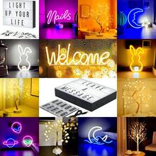 1pc Illuminated LED Light Box, Black LED Letter Light Box For Home Theatre, DIY Word Combination, Family Activities, Home Decor Lighting, Alien/Rabbit Neon Light For Girl Bedroom - White - View 2
