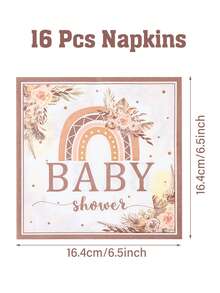 40 件/套“hello Baby Boho”波西米亚主题性别揭秘派对一次性餐具套装，波西米亚主题花朵图案婴儿送礼会一次性纸质餐具，适用于新生儿派对 1 岁生日派对、家庭活动、性别揭秘装饰用品