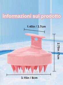 1pc Cute Candy Color Soft Silicone Shampoo Massage Brush, Scalp Massager Shower Hair Brush, Head Massage Device For Stress Relief, Hair Growth Stimulation, Dandruff & Exfoliation, Dual Use For Wet Or Dry, Gentle On Scalp, Suitable For Men And Women,Hair Clips,Hair Accessories, Back To School Supplies