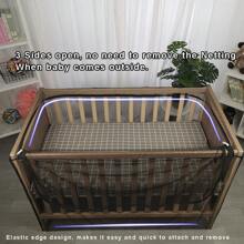 Pack N Play Mosquito Net With Luminous Zippers – Adaptable Premium Quality Mosquito Net For Playpen, Bassinet, Travel Crib – Portable Mosquito Net For Baby, Drawstring Base
