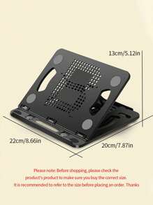 Support pour ordinateur portable, support portable pliable, support pour ordinateur portable de jeu, châssis rotatif à 360°, tapis antidérapant en ABS et silicone, peut être placé dans un sac à dos ou un tiroir, facile à transporter, peut basculer entre les modes d'écran horizontal et vertical, bonne dissipation de la chaleur, compatible avec tous les ordinateurs portables, tablettes et téléphones portables de 10 à 17 pouces