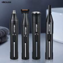 Kit profesional de aseo 4-en-1, recargable por USB, cortadora de vello de nariz y orejas, afeitadora de barba y cejas, herramientas de cuidado personal para hombres, capacidad de batería de 500mAh