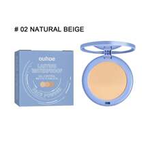 1 pieza Polvo de fijación compacto - Polvo compacto de cobertura duradera, sin transferencia y construible con niacinamida, extracto de lavanda y mica. Acabado suave y refinado, apto para uso con mascarilla, excelente resistente al agua