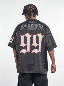 MT99 Street Vibe 篮球球衣 T 恤，American Streetwear 99 印花 V 领篮球 T 恤