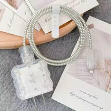 5 件花朵/蝴蝶数据线保护器 20W 快速充电器适用于 14 13 12 11，送给朋友的最佳礼物