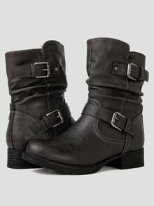 GLOBALWIN Women's Ankle Booties Winter Fashion Boots For Women Fall Boots Winter Boots Holiday Season - 灰色 - 查看 3