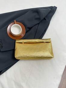 Sac à main mode couleur unie, sac carré petit à grand rabat couverture à boucle magnétique, motif crocodile sac femme, sac polyvalent pour soirées, voyages, shopping