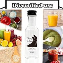 42/1pc 25ML-50ML Mini Wedding Liquor Bottles,Beverage Dispensing Bottle,Clear Plastic Bottles,With Golden,Rose,Black And Silvery Screw Caps,For Juice, Smoothies,Perfect For Kitchen, Picnic Essentials,Birthday Party,Wedding Gifts,Camping,Christmas Party.