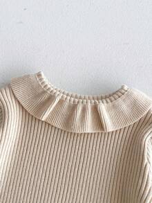 1pc Girls Toddler Kids Knit Sweater, Casual Stylish Comfort Long Sleeve Pullover, Suitable For Autumn/Winter