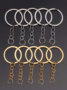 60/30pcs Metal Key Rings Wholesale, Suitable For Halloween DIY Accessories, Fit For Various Key Chain Decorations, Cartoon Toys