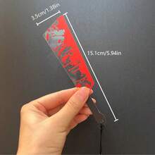 Dấu trang Acrylic có băng dính hiện trường vụ án và thiết kế máu nhỏ giọt, phù hợp cho tiểu thuyết trinh thám, kinh dị, độc giả tội phạm có thật, người yêu sách, quà tặng cho giáo viên khi trở lại trường, tiệc Halloween - Nhiều màu 2 - Xem 7