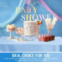 1 Piece Light Blue Polyester Rectangular Tablecloth - Smooth Fabric, Suitable For Gatherings, Holiday Dinners, Weddings And Banquets, Party Tablecloths | Elegant Dining Table Decor | Glossy Finish