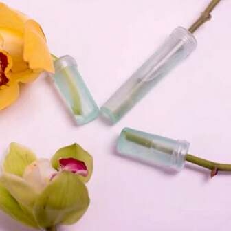 10pcs/Set Orchid Tube Hydroponic Flower Water Pipe, Nutrition Pipe Cultivation Material For Flower Bouquet