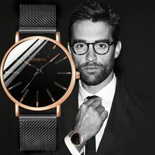 2 Set Herren neue Mode, Business Quarz Armbanduhr, Lässig & einfaches Design, geeignet für den täglichen Gebrauch, Schulanfangszeit, Abschlusszeit, Erntedankfest, Paare, die besten Geschenkuhren ohne Uhrenbox