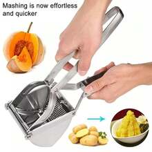 Jogold Large Duty Steel Potato Ricer Puree Masher Juicer Vegetable Fruit Press Maker - Silver - View 5
