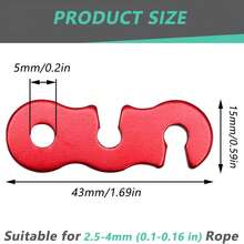 拉紧器铝合金拉紧绳调节器帐篷绳拉紧器伞绳拉紧器适用于户外帐篷露营徒步配件 - 彩色 - 查看 7