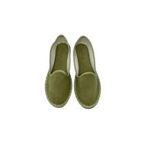 Handmade Suede Espadrille Shoes – "Sora" Model For Women, Comfortable And Lightweight For Everyday Y2K Vintage Use - 綠色 - 查看 4