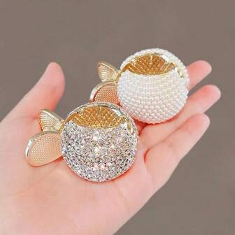 2pcs Women Hollow Out Rhinestone Hair Claw Clips, Elegant Minimalist Ponytail Holder Hair Clip Hair Jaw Clip Hair Clamps Hair Clutch Hair Catcher Clip Hair Accessories Fall Winter For Vacation Outfits Woman