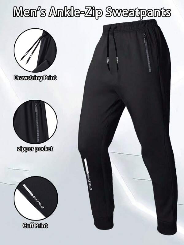 Herren Lässig Sporthose, atmungsaktive Jogginghose mit Kordelzug für Fitness, Outdoor, Laufen, vielseitig für Frühling, Sommer, Herbst und Winter