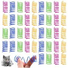 50 piezas Juguetes para gatos Muelle espiral de plástico, Juguetes para gatos Muelle espiral, Juguetes para gatos y gatitos, Para batear, masticar, cazar y juego activo y saludable