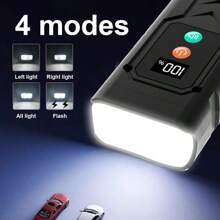 Luzes de Bicicleta de Montanha Recarregáveis para Passeios Noturnos, Modo Multicolorido, Material ABS, Luzes de Advertência de Alta Luminosidade, Longa Vida Útil da Bateria, Adequadas para Estrada, Montanha e Passeios Noturnos, Adequadas para Presentes do Dia dos Pais