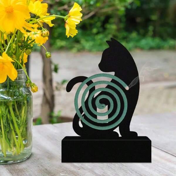 1 pezzo Porta incenso a forma di animale, bruciatore di incenso portatile con grande capacità, adatto per la decorazione della casa e dell'ufficio, con vassoio raccoglicenere