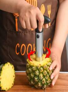 1 Piece Of Stainless Steel Pineapple Corer And Slicer, Pineapple Slicer Peeler Cutter Peeler, Stainless Steel Kitchen Fruit Tool, Fruit Corer Tool, Household Kitchen Tool, Outdoor, Camping Kitchen Tool, Labor-Saving Tool Suitable For Girls, Summer, Beach Party, Portable Tool, Free Color And Style