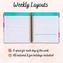 VOTUM 2025-2026 Monthly Large Planner- Daily, Weekly &Amp; Monthly Organizer With 3 Pens &Amp; Stickers - Organized Chaos Black, January 2025 To June 2026, Stylish &Amp; Durable - Organized Chaos Black - View 5