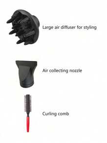 Difusor de viaje amigable para cabello rizado/ondulado/rizado - Accesorios de secador de pelo de calidad de salón, herramienta volumizadora sin daño por calor | Difusor rizado para rizos naturales, peinado ligero, seguro para el hogar y los viajes, difusor de peinado reutilizable