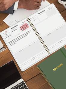 BUBU 1pc Daily Meeting Planner Notebook, B5 Undated Meeting Planner With Summary Notes, Deadlines & Goals, 160 Pages Of Productivity, Ideal For School, Office,Back To School Essential