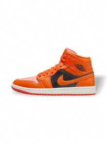 AIR JORDAN 1 MID SE ROJO 600 para mujer - Naranja/Negro - Ver 1