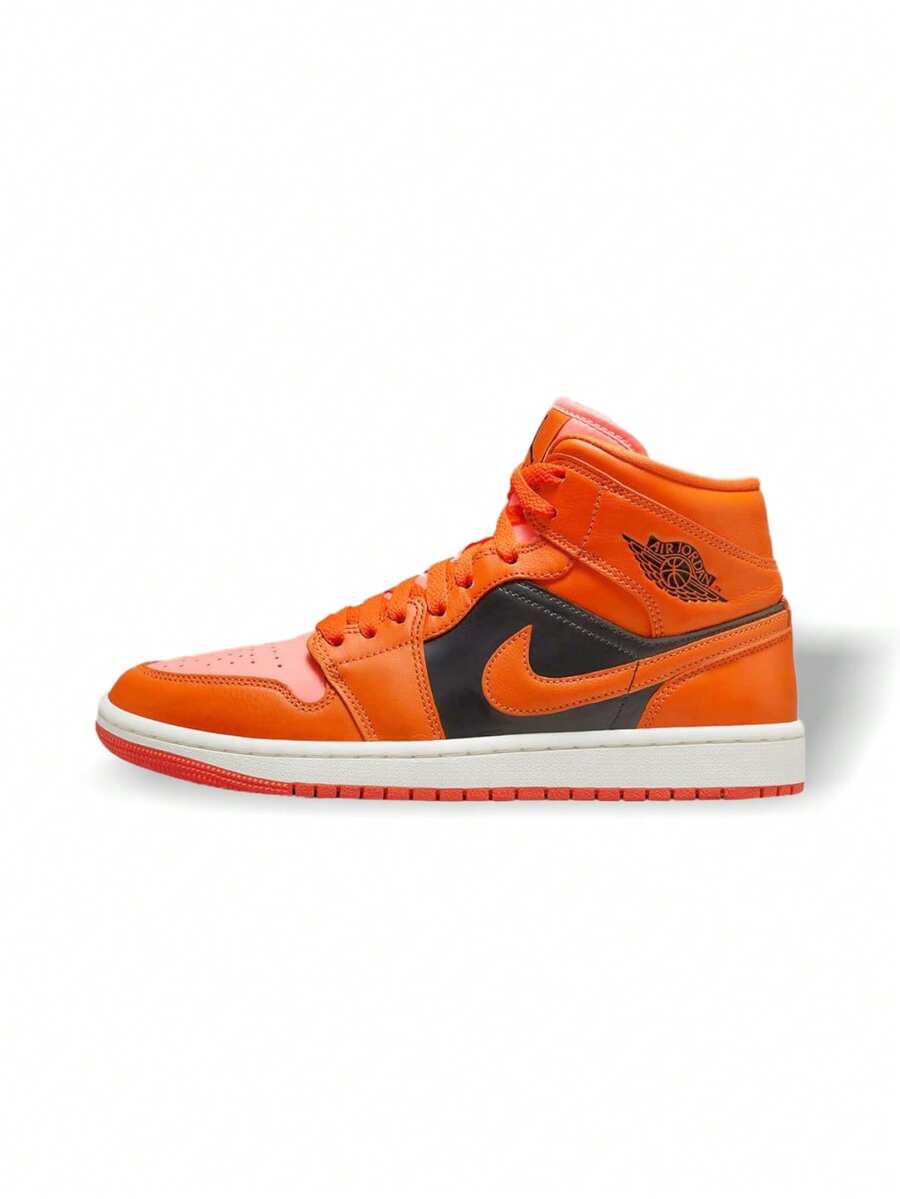 AIR JORDAN 1 MID SE ROJO 600 para mujer - Naranja/Negro - Ver 1