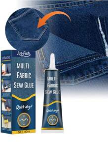 Stoff-Reparaturkleber geeignet für Bohrverwendung, Denim-Stoff, Polyesterstoff, Regalstoff, Lederstoff, Plüschstoff, Seidentextilien, Vliesstoffe, Bekleidungsspezialklebstoff, bedruckte Hosen, Einlegesohlen, Jeans, Riss-Stoffkleber, als Geschenk für Familie und Freunde (neue und alte Modelle werden zufällig versendet)