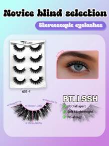 4pairs Cat Eye False Eyelashes