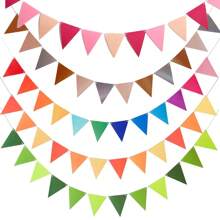 1pc Rainbow Pennant Banner Flags Garland Multicolor Bunting String Triangle Flags Bulk Rainbow Bunting For Carnival Birthday Party Festival Decorations